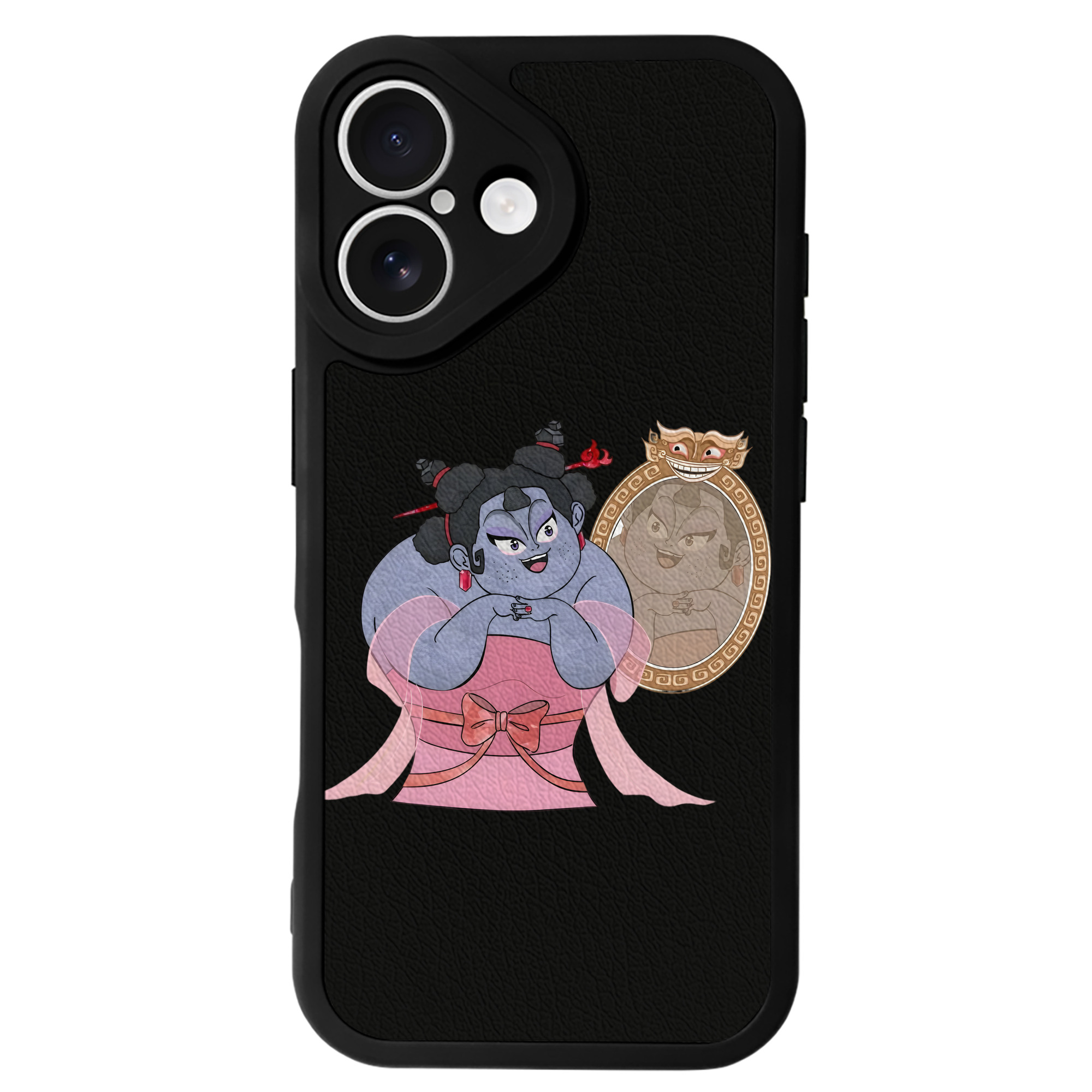 （画像用） Ne Zha 2 ナタ 魔童の大暴れ 【iPhone 16シリーズ対応】シリコンスマホケース（レザー調） 材質：シリコン
